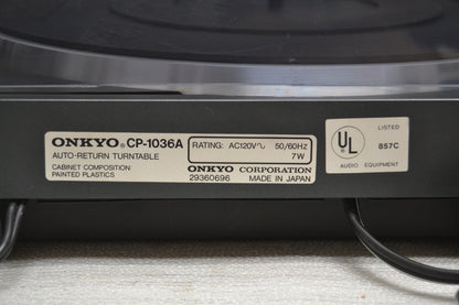 Onkyo CP-1036A Direct Drive Turntable * Ortofon Cartridge * Fully Serviced *