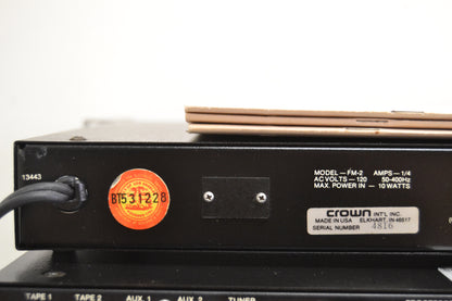 Crown Set * Straight Line Two Preamp * Power Line Three Amplifier * FM Two Tuner * Fully Serviced *