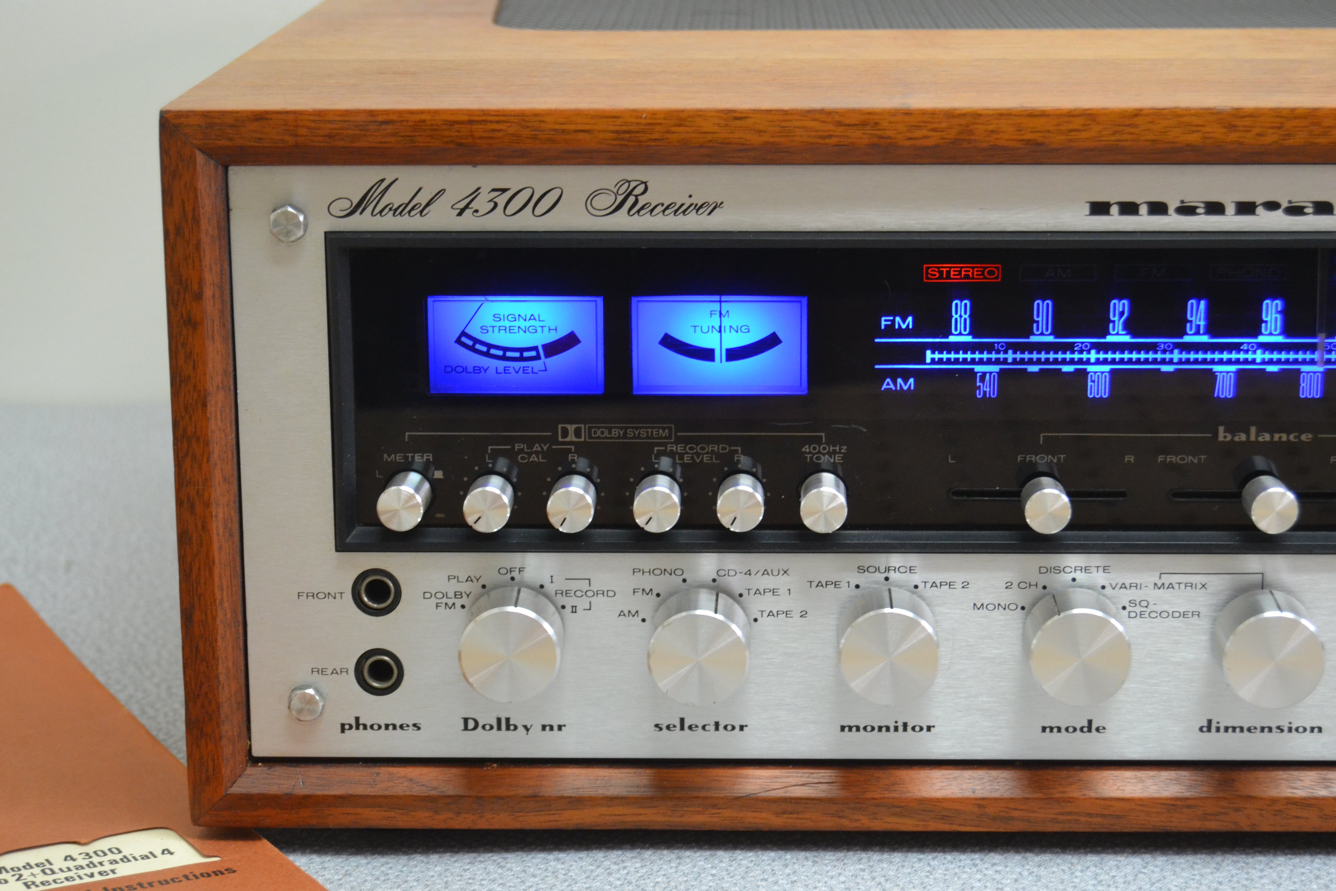 Marantz 4300 Stereo Receiver * 100W RMS x 2 * Original Wood Case * Manual * Fully Serviced * All Original No Recaps !!!