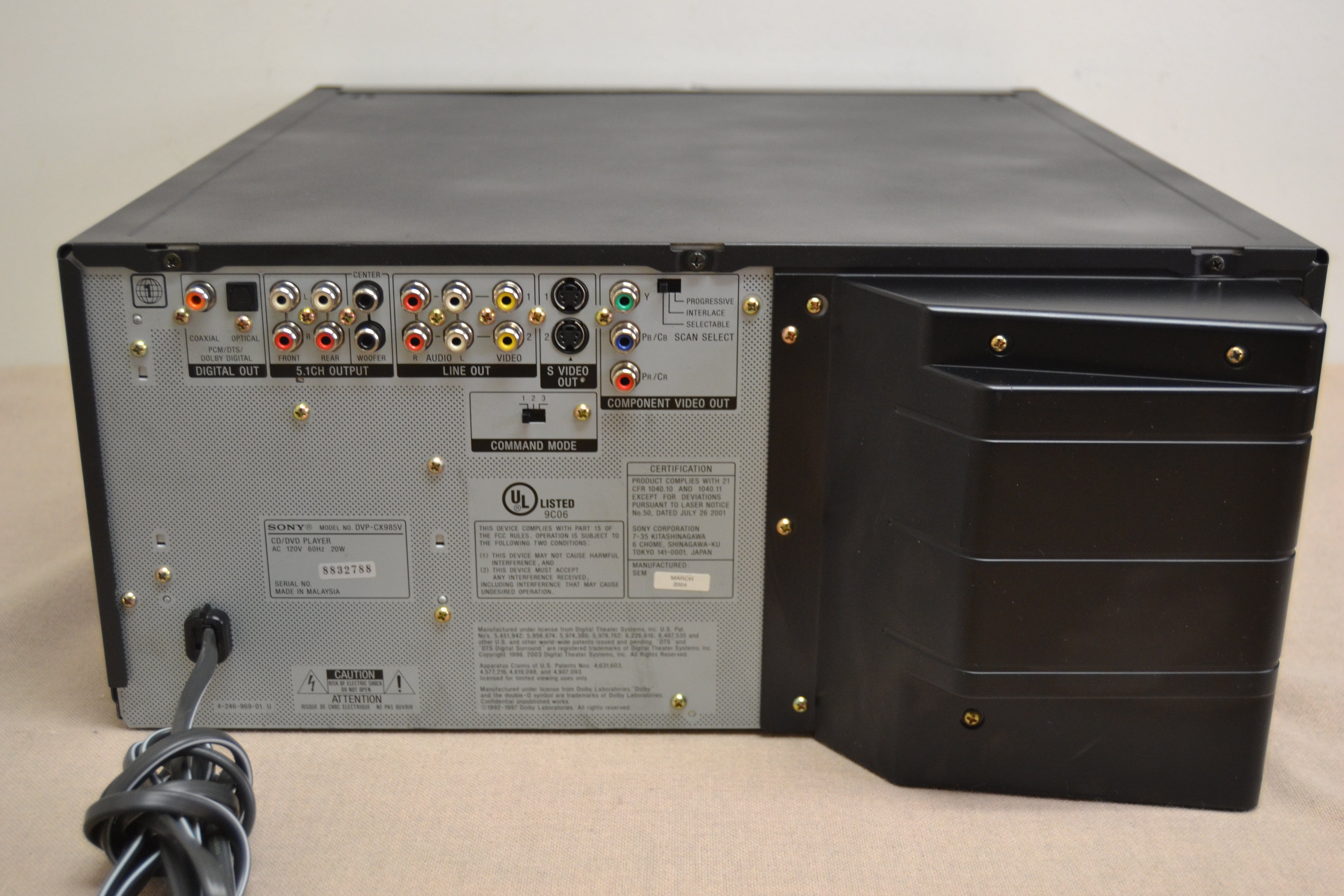 Sony DVP-CX985V * DVD/CD/SACD Player 400 Discs – The Turntable Store