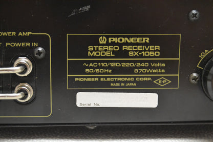Pioneer SX-1050 Stereo Receiver * 120W RMS * Fully Serviced * LED Upgrade * No Shipping