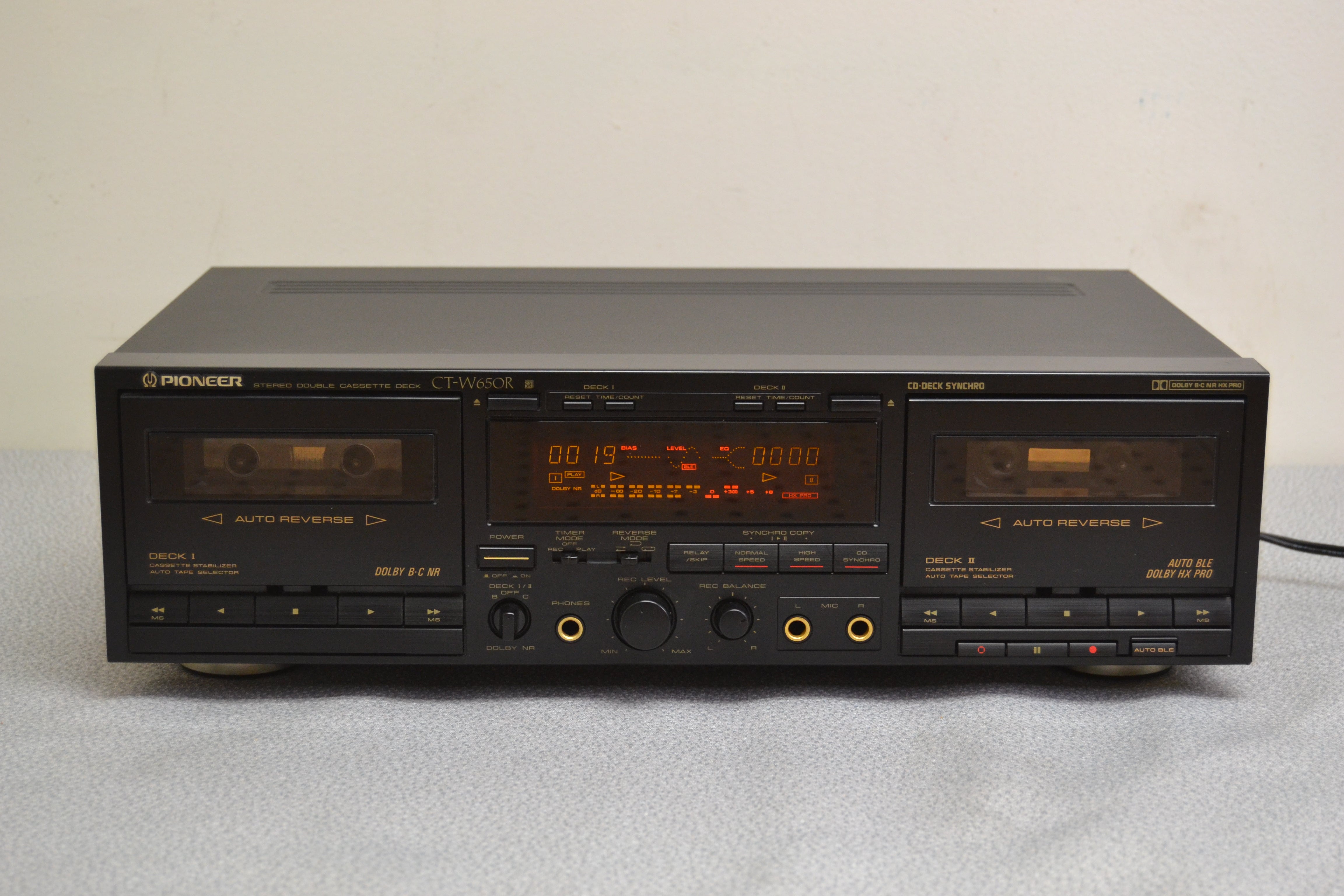 Pioneer CT-W650R  Double Cassette Deck (1990-91) * Fully Serviced * New Belts