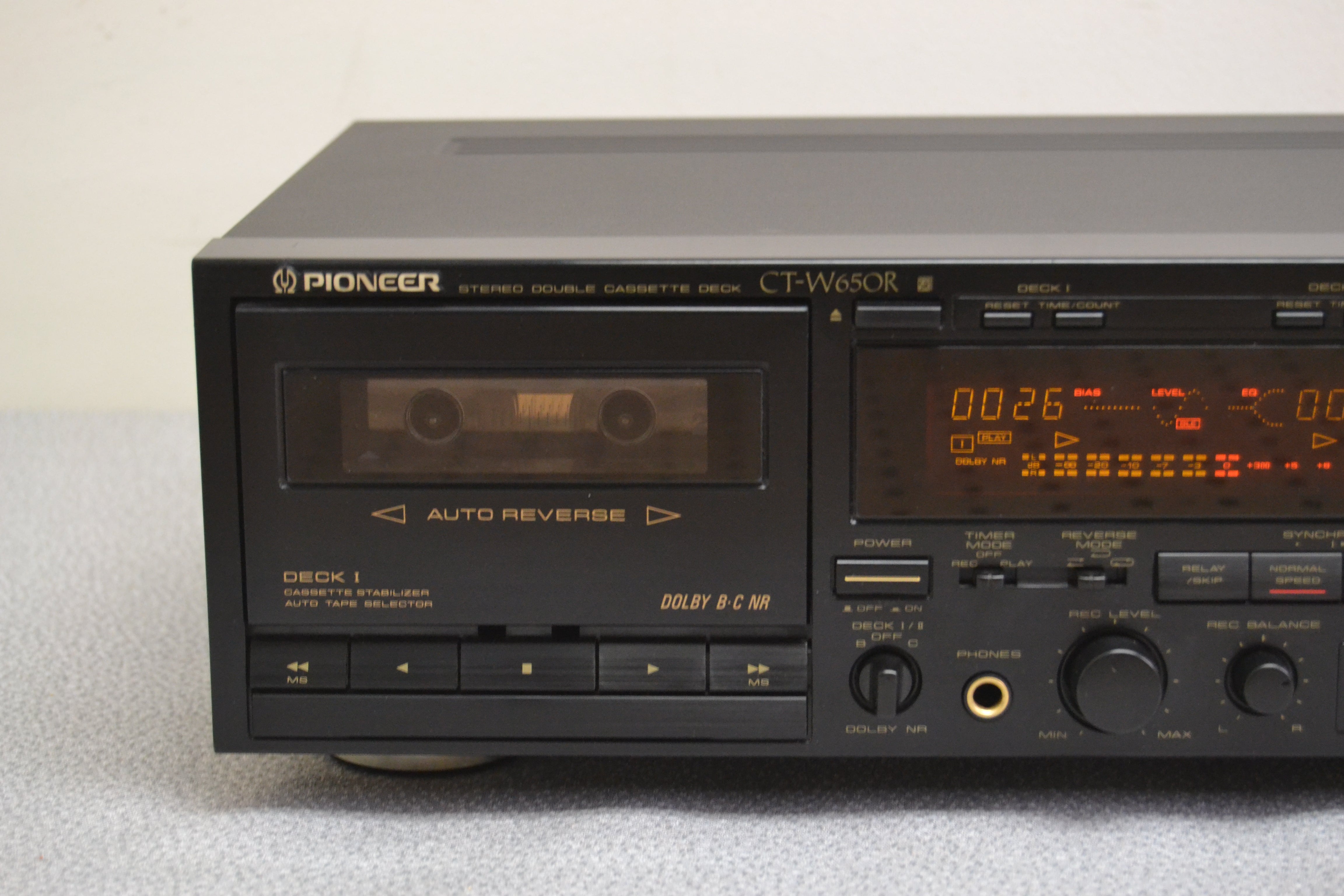 Pioneer CT-W650R  Double Cassette Deck (1990-91) * Fully Serviced * New Belts