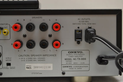 Onkyo TX-866 Stereo Receiver * 80W RMS * Remote * Fully Serviced * Box