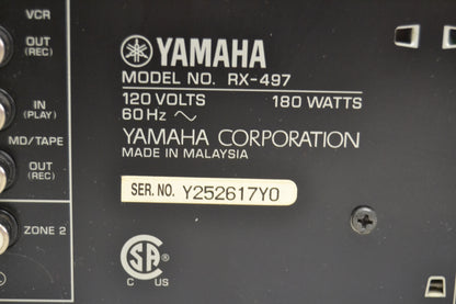 Yamaha RX-497 Stereo Receiver * 75W RMS * Remote * Manual * Fully Serviced