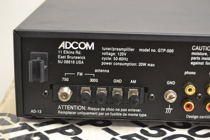 Adcom GTP-500  Tuner / Pre-Amplifier * Remote * Original Box * AM Antenna