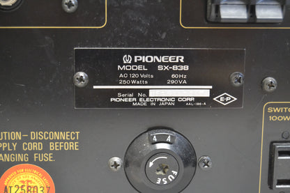Pioneer SX-838 Stereo Receiver * 50W RMS * Fully Serviced and Recapped *
