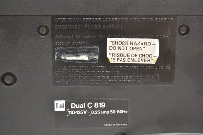 Dual C819 Single Cassette Deck * Made in Germany * Fully Serviced with New Belts