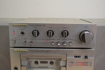 Sanyo Complete Mini Hi-Fi System * A8 Amp * D8 Cassette * T8 Tuner & Speakers