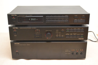 Rotel Stack - RSP-960AX Pre - RB-956AX Six Channel Amp - RT-940AX Tuner * 1992 * 90W RMS