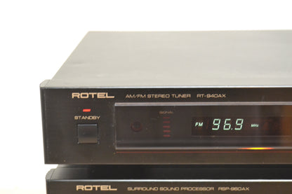 Rotel Stack - RSP-960AX Pre - RB-956AX Six Channel Amp - RT-940AX Tuner * 1992 * 90W RMS