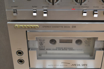 Sanyo Complete Mini Hi-Fi System * A8 Amp * D8 Cassette * T8 Tuner & Speakers