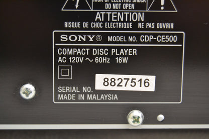 Sony CDP-CE500 CD Carousel 5 Discs & USB Recorder * Remote * Fully Serviced