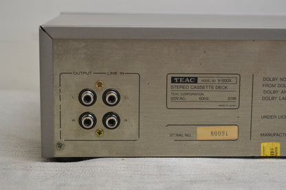 Teac V500X Single Cassette Deck * DBX * Fully Serviced * New Belts ! * Manual