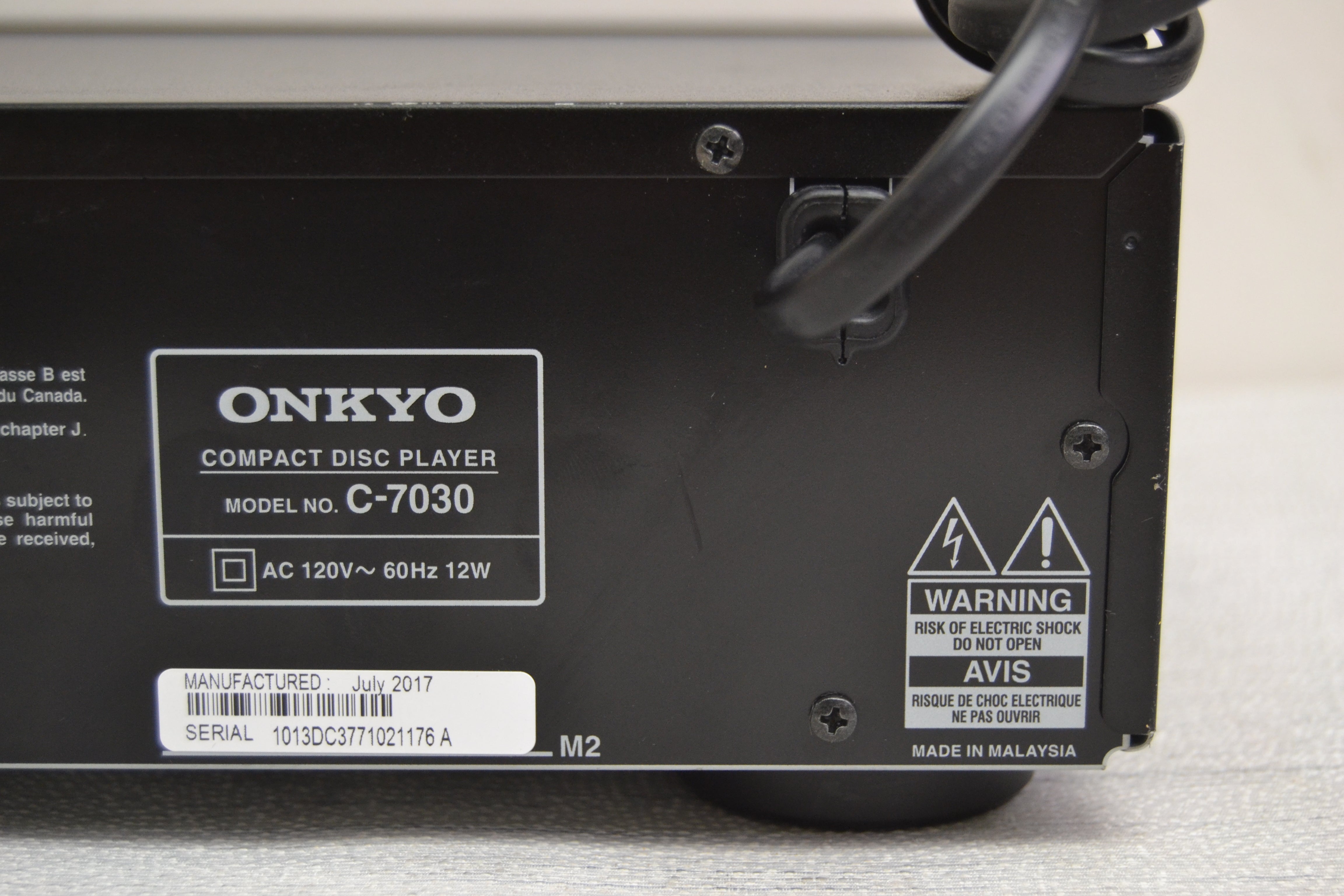 Onkyo C-7030 Single CD Player * Fully Serviced – The Turntable Store