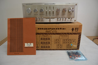 Marantz 3250 Stereo Preamplifier * Fully Serviced * Recapped * Box * Manual * NEW Heiukko Solid Wood Case