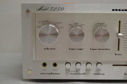 Marantz 3250 Stereo Preamplifier * Fully Serviced * Recapped * Box * Manual * NEW Heiukko Solid Wood Case