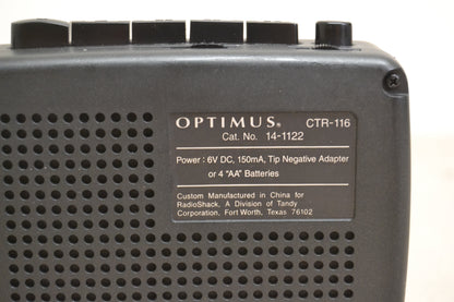 Optimus CTR-116 Cassette Tape Recorder * Box * Manual * New Belts !
