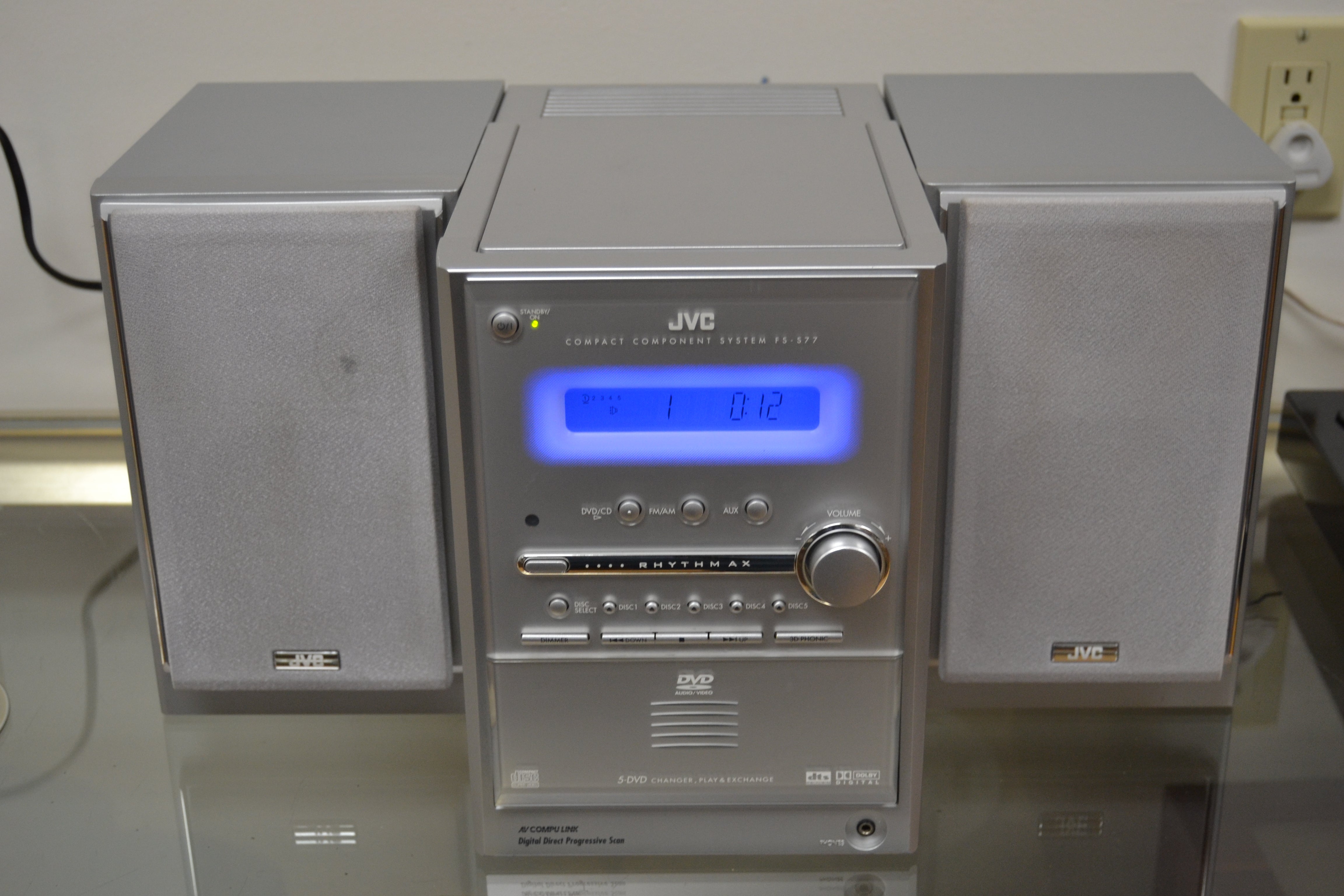 JVC CA-FSS77 Micro Component System * 25W RMS * 5 Disc Changer * Radio