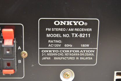 Onkyo TX-8211 Stereo Receiver * 50W RMS * Remote