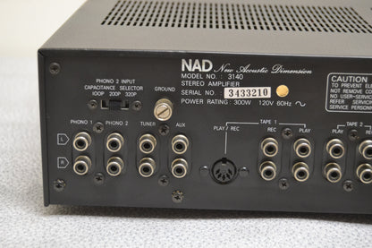 NAD 3140 Integrated Amplifier * 40W RMS * 1981