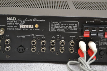NAD 3140 Integrated Amplifier * 40W RMS * 1981