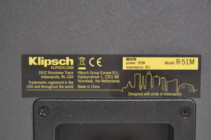Klipsch R-51M Bookshelf Speakers * Fully Serviced