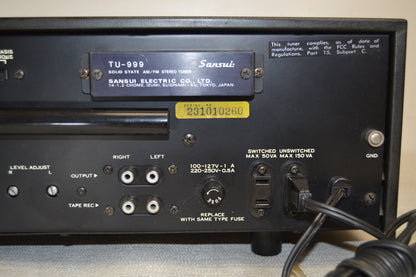 Sansui TU-999  AM/FM Solid State Stereophonic Tuner (1970-71) * Manual * Box * Fully Serviced