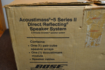 Bose Acoustimass 5 Series II * Box * Manual * Wires * Wall Hooks