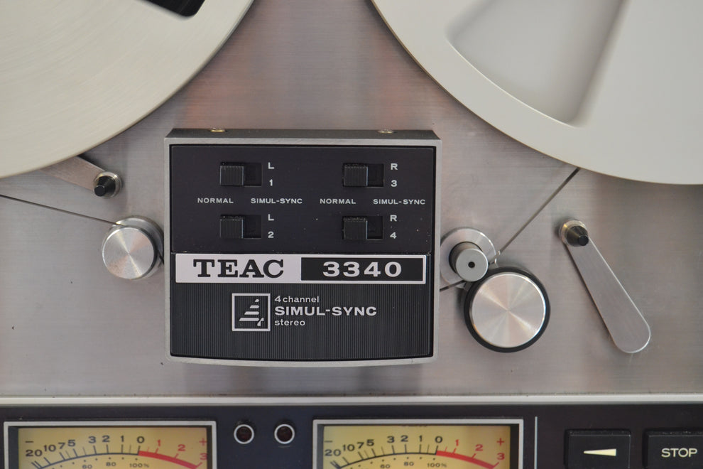 TEAC A-3340S 4 Channel Simul-Sync Reel to Reel 10 Tape Vintage WORK Good Look
