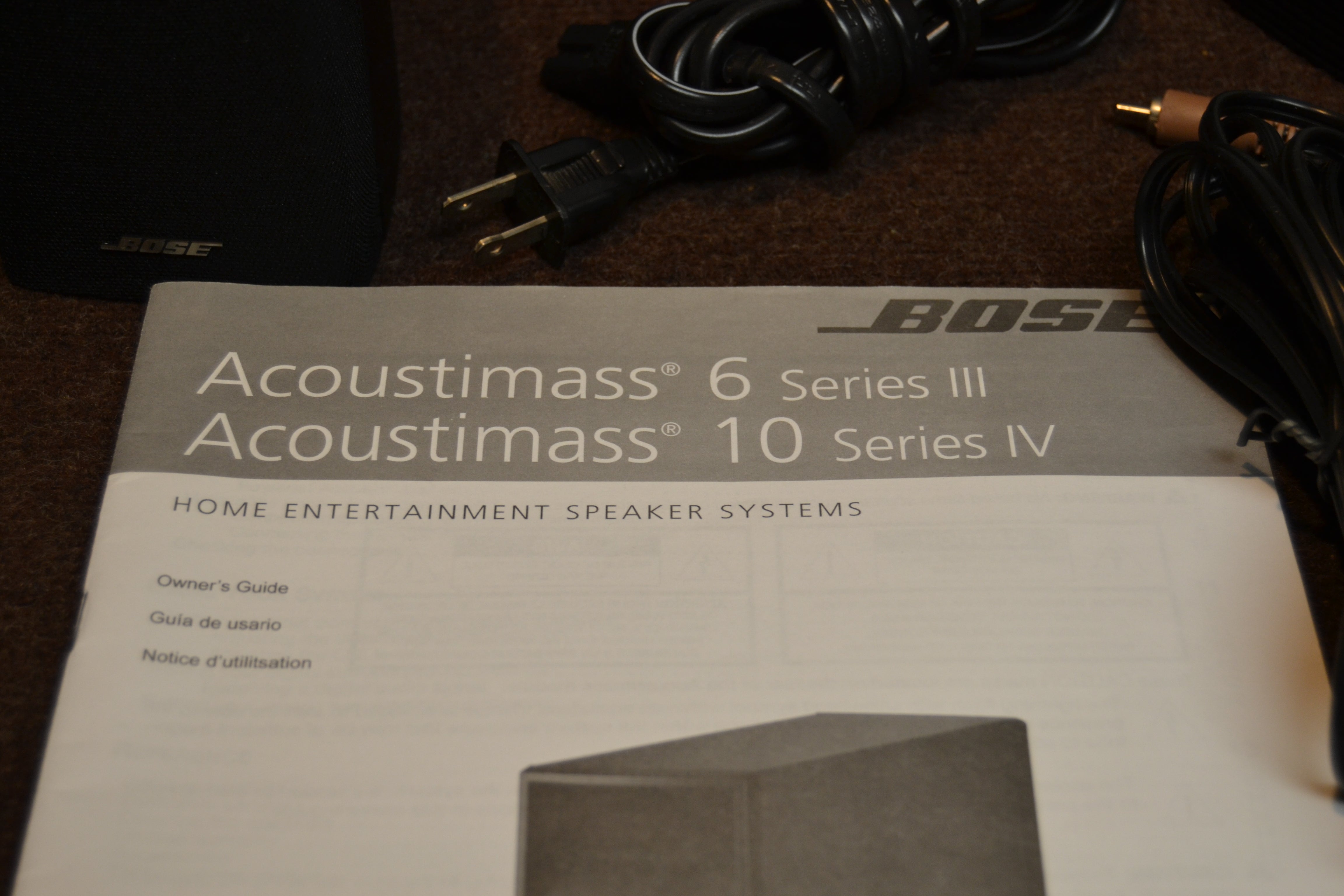 Bose Acoustimass 10 Series IV Speaker System * Shelf Mounts * Wall Mounts * All Cables * Manual
