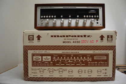 Marantz 4230  Stereo 2 + Quadradial 4 Receiver (1973-77) * 30W * Original Wood Case * Box * Manual * MINT !!!!! * Fully Serviced