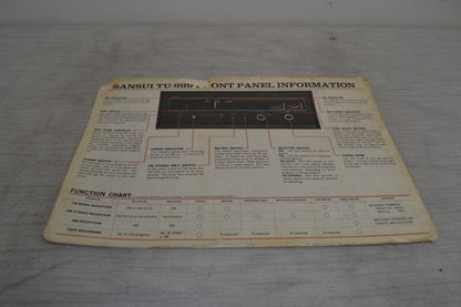 Sansui TU-999  AM/FM Solid State Stereophonic Tuner (1970-71) * Manual * Box * Fully Serviced