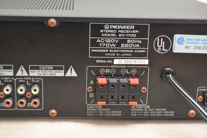 Pioneer SX-1700 Stereo Receiver * 40W RMS * 1989