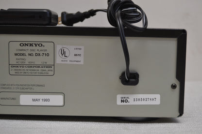 Onkyo DX-710 Single Cd Player * Remote * Fully Serviced