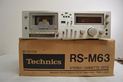 Technics RS-M63 Single Cassette Deck * 3 Heads * Fully Serviced * New Belts * Box