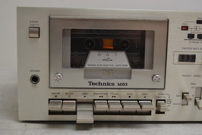 Technics RS-M63 Single Cassette Deck * 3 Heads * Fully Serviced * New Belts * Box