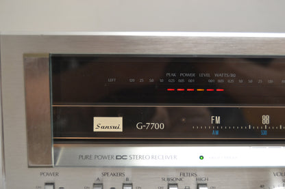 Sansui G-7700 Stereo Receiver * 120W RMS * Fully Serviced * No Digital FM Sync *