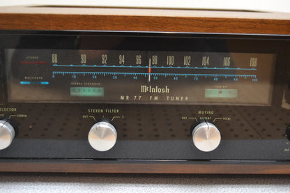 McIntosh MR-77 Stereo Tuner * 1972 * Original Wood Case