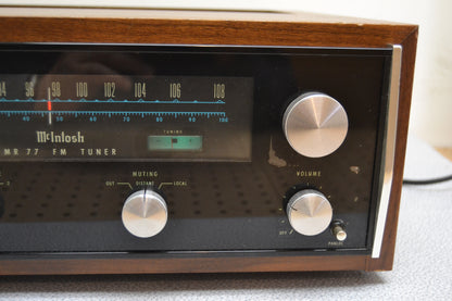 McIntosh MR-77 Stereo Tuner * 1972 * Original Wood Case