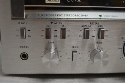 Sansui G-7700 Stereo Receiver * 120W RMS * Fully Serviced * No Digital FM Sync *
