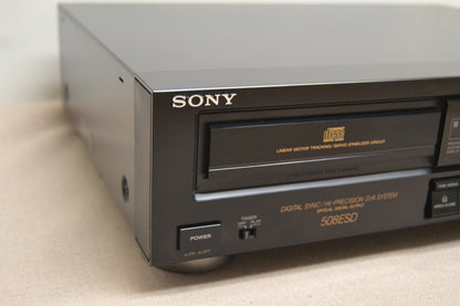 Sony CDP-508ES Single CD Player * 1989 * Remote Control