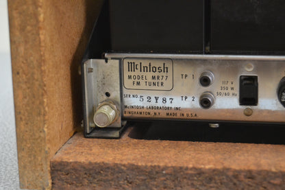 McIntosh MR-77 Stereo Tuner * 1972 * Original Wood Case