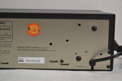 Onkyo TA-2026 Single Cassette Deck * Fully Serviced * New Belts