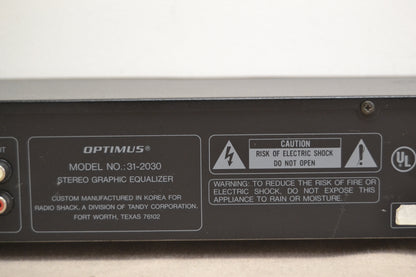 Optimus 31-2030 Graphic Equalizer * Spectrum Analyzer * Fully Serviced