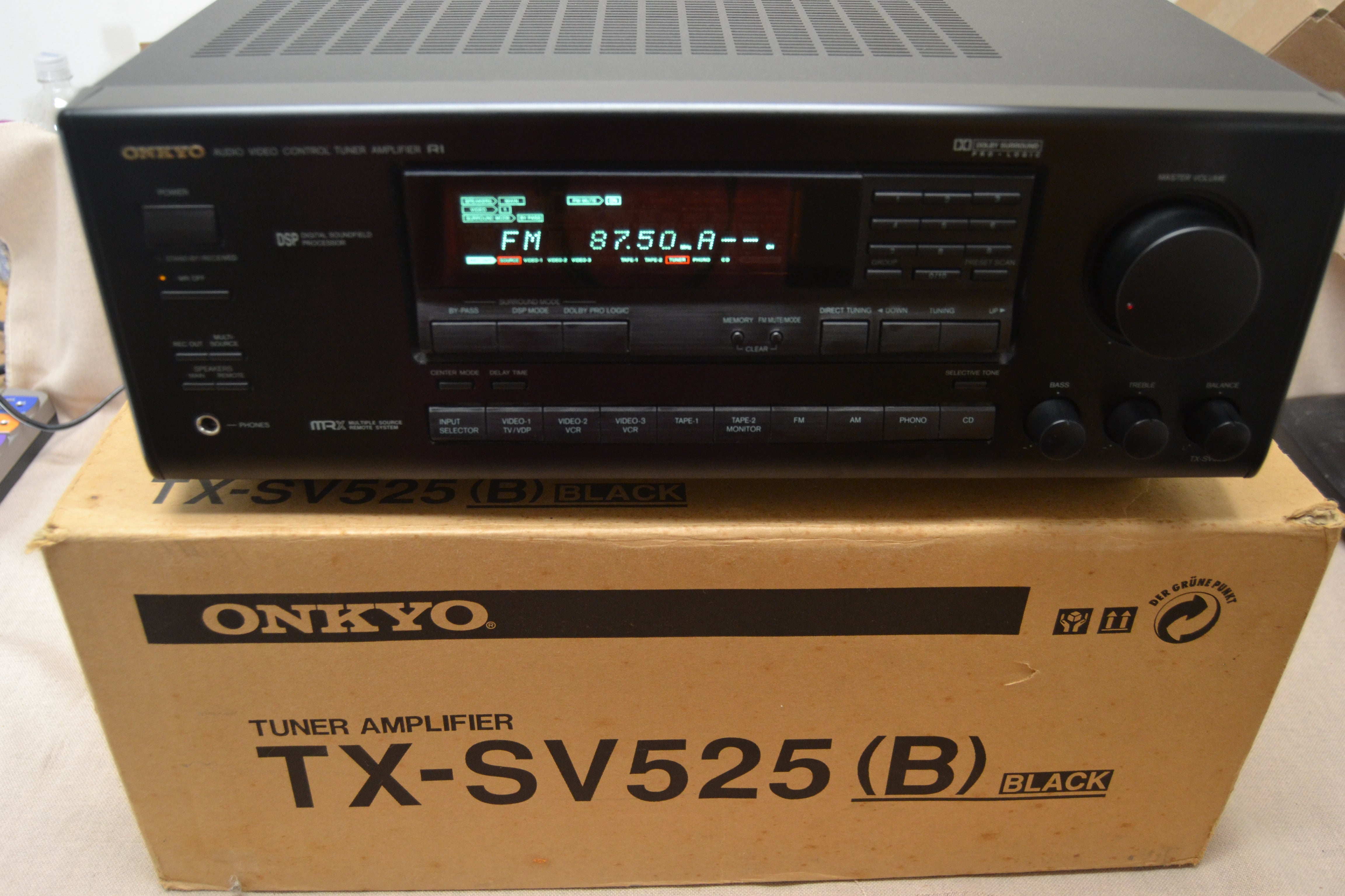 Onkyo TX-SV525 AV Control Tuner Ampliifer (1995-96) * Remote