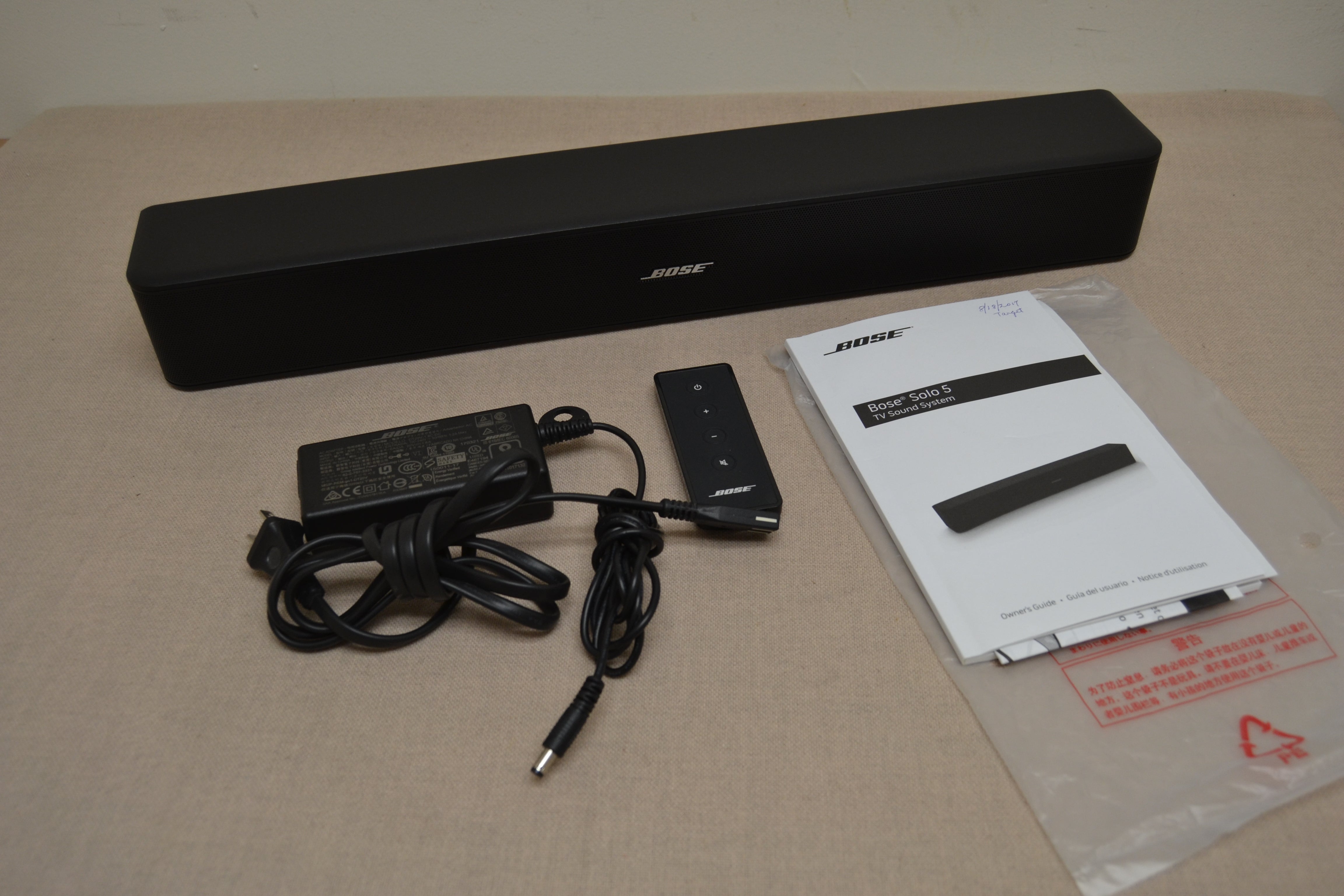 Bose Solo 5 Soundbar * Manual * Remote