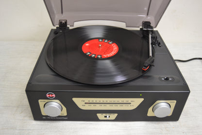 LCM rc1970A Stereo Record Player with AM/FM Tuner