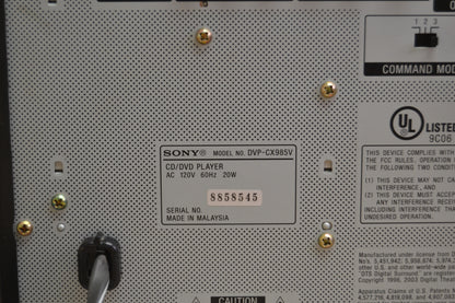 Sony DVP-CX985V * DVD/CD/SACD Player 400 Discs