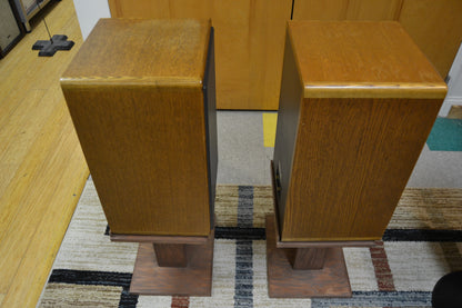 Canton CT-800 Speakers - 3Way - Oak - Wood Stands